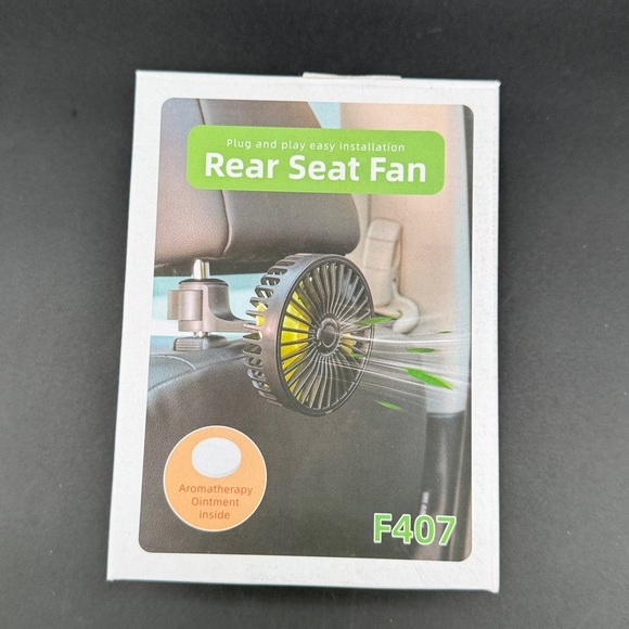 Other - Rear Seat Fan 5 Blade Fan Headrest Post Mount USB Plug In New, Never Used